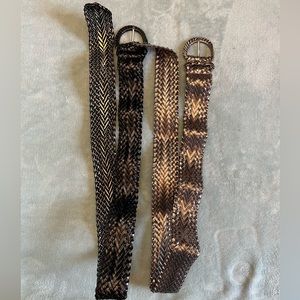 Women’s faux leather braided belts